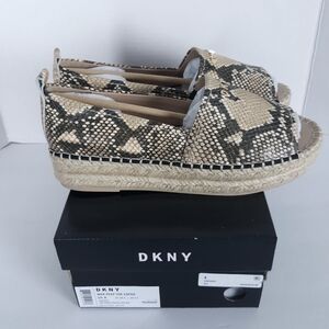 DKNY Women's Espadrilles - Tan and Black Snake Print